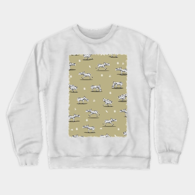 Zebra Pattern Crewneck Sweatshirt by mailboxdisco